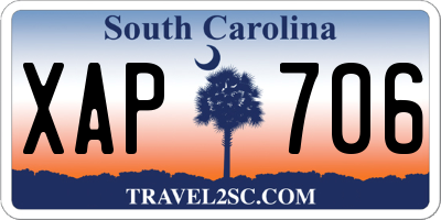 SC license plate XAP706