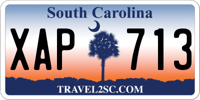 SC license plate XAP713
