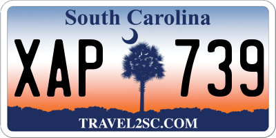 SC license plate XAP739