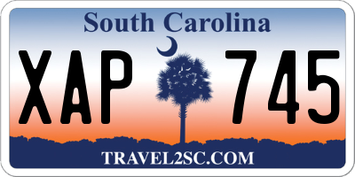 SC license plate XAP745