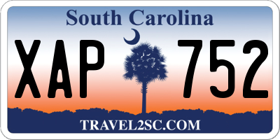 SC license plate XAP752