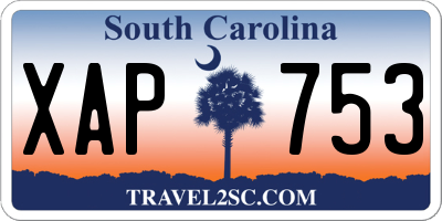 SC license plate XAP753
