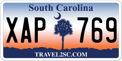 SC license plate XAP769