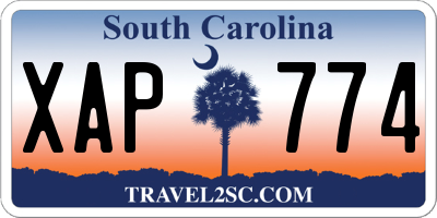 SC license plate XAP774