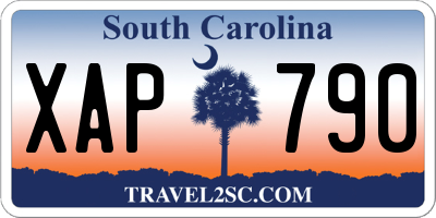 SC license plate XAP790