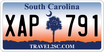 SC license plate XAP791