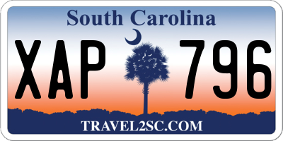 SC license plate XAP796