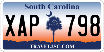 SC license plate XAP798