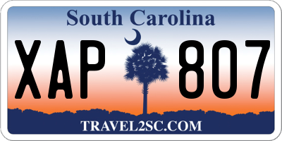 SC license plate XAP807