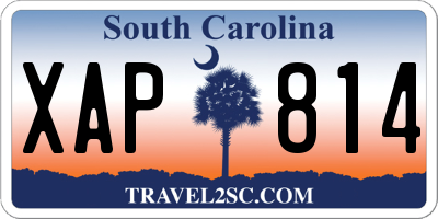 SC license plate XAP814