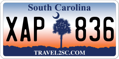SC license plate XAP836