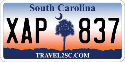 SC license plate XAP837