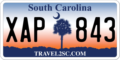 SC license plate XAP843