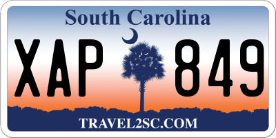 SC license plate XAP849