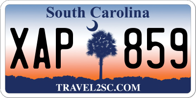 SC license plate XAP859