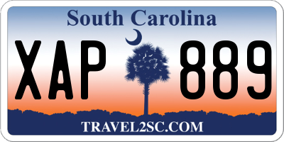 SC license plate XAP889