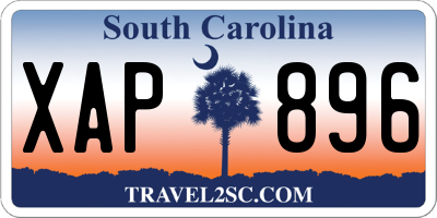 SC license plate XAP896