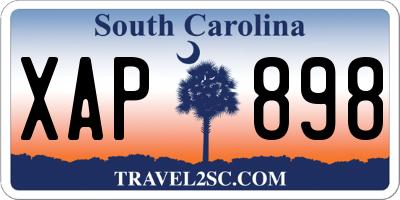 SC license plate XAP898