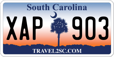SC license plate XAP903