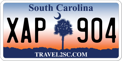 SC license plate XAP904