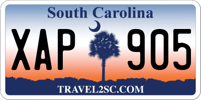SC license plate XAP905