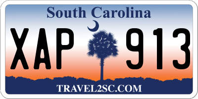 SC license plate XAP913