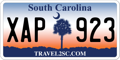 SC license plate XAP923