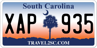 SC license plate XAP935