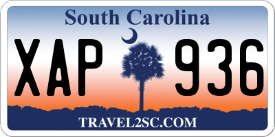 SC license plate XAP936