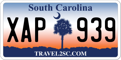 SC license plate XAP939