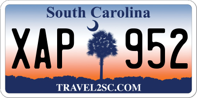 SC license plate XAP952