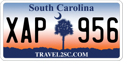 SC license plate XAP956