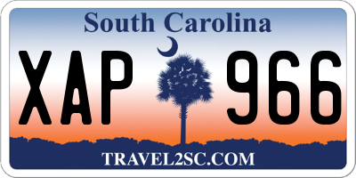 SC license plate XAP966