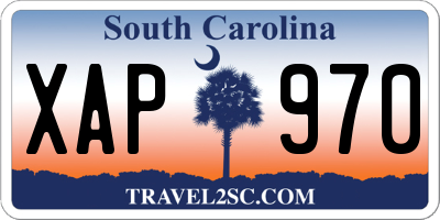 SC license plate XAP970
