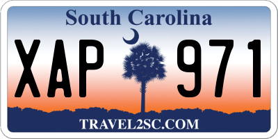 SC license plate XAP971