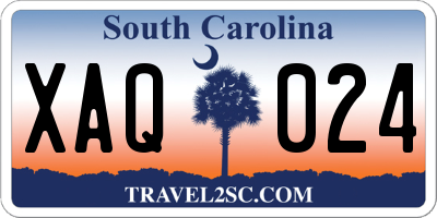 SC license plate XAQ024