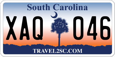 SC license plate XAQ046