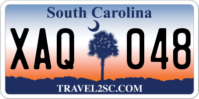 SC license plate XAQ048