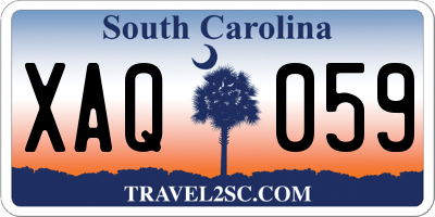 SC license plate XAQ059
