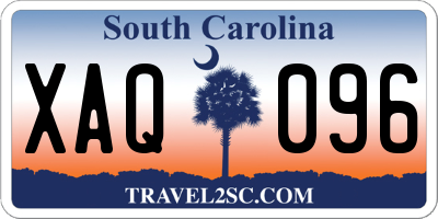 SC license plate XAQ096