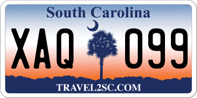 SC license plate XAQ099