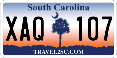 SC license plate XAQ107