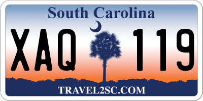 SC license plate XAQ119