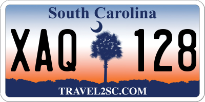 SC license plate XAQ128