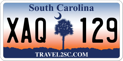 SC license plate XAQ129