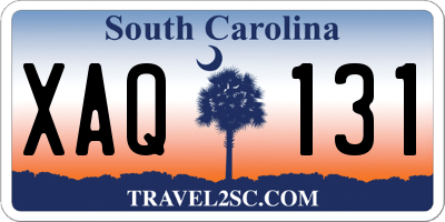 SC license plate XAQ131