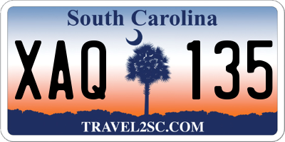 SC license plate XAQ135
