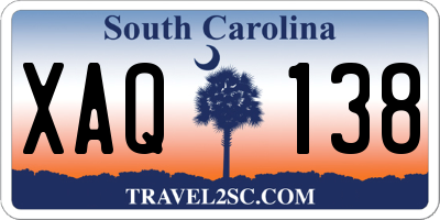 SC license plate XAQ138