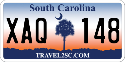 SC license plate XAQ148