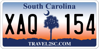 SC license plate XAQ154